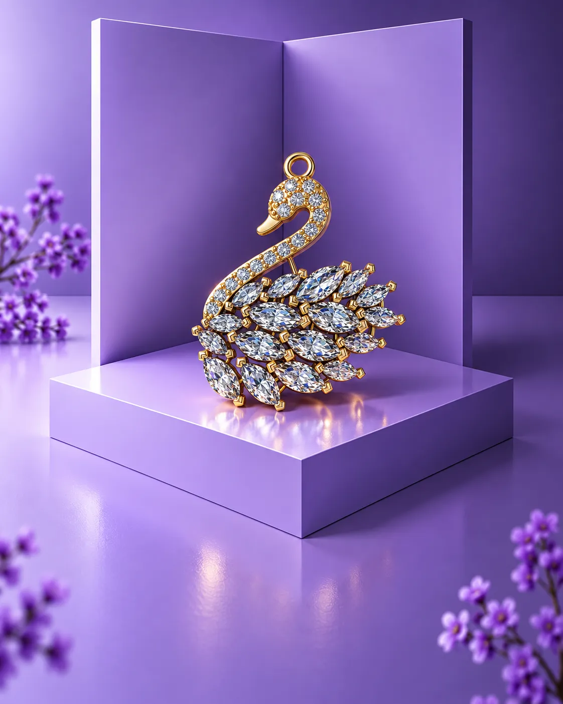 SWAN 3D PENDATIF 3D Model .c4d .max .obj .3ds .fbx .stl .blend 