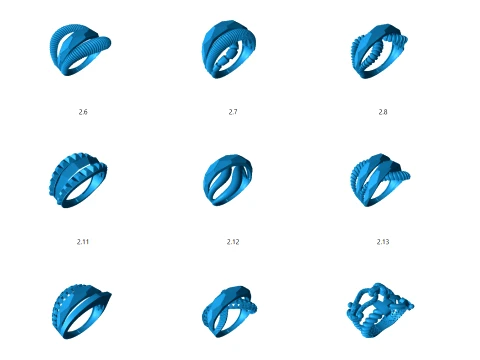 24 LUXUARY RINGS COLLECTION Modelo 3D
