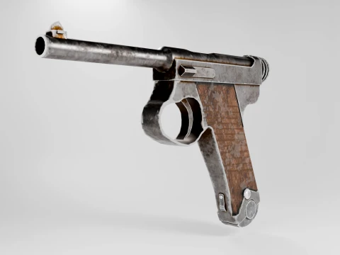 Type 14 Nambu Pistol Model 3D