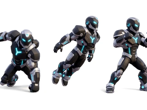3D Character Super Hero Model Cartoon - Rigged Blender - Unity3D - Cinema 4D - FBX Textures 2K 3D Model