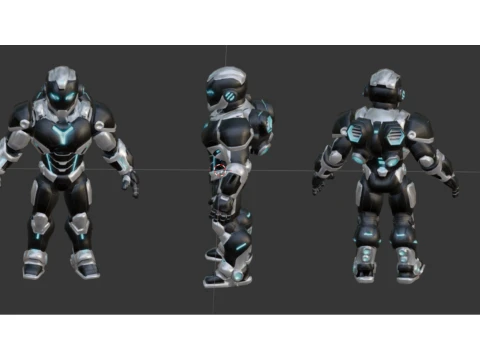 3D Character Super Hero Model Cartoon - Rigged Blender - Unity3D - Cinema 4D - FBX Textures 2K 3D Model