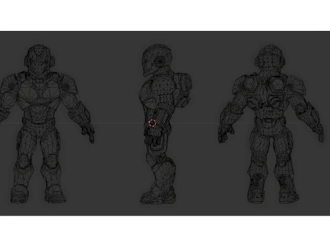 3D Character Super Hero Model Cartoon - Rigged Blender - Unity3D - Cinema 4D - FBX Textures 2K 3D Model