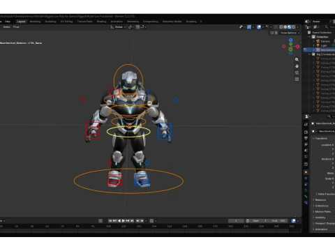 3D Character Super Hero Model Cartoon - Rigged Blender - Unity3D - Cinema 4D - FBX Textures 2K 3D Model