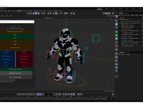 3D Character Super Hero Model Cartoon - Rigged Blender - Unity3D - Cinema 4D - FBX Textures 2K 3D Model