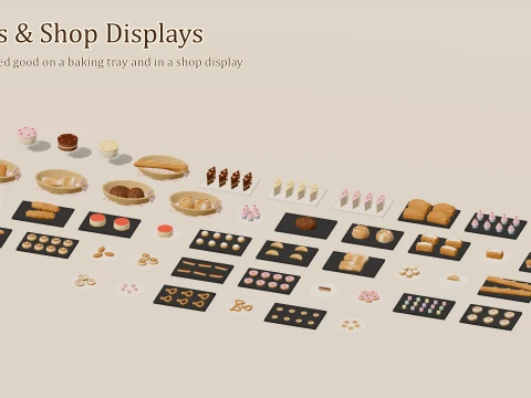 Bakery Kit - 137 Low-Poly Models 3D Model