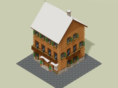 Hotel Builder - Complete - 1237 Low-Poly Models 3D Model