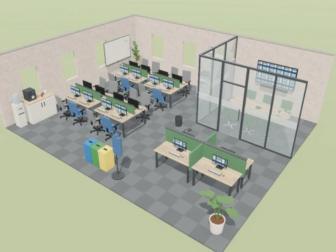 Office Kit - 63 Low-Poly Models 3D Model