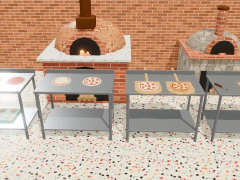 Pizzeria Kit - 93 Low-Poly Models 3D Model