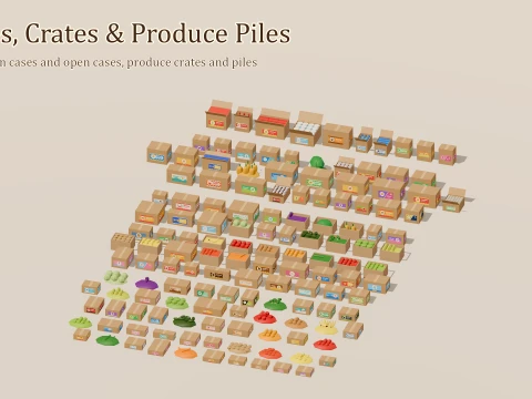 Store Builder - Supermarket - 418 Low-Poly Models 3D Model