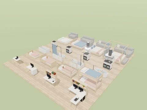Scandi Home Kit - 111 Low-Poly Models 3D Model