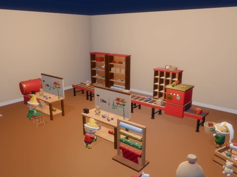 Grand Christmas - Market Workshop - 170 Low-Poly Models 3D Model