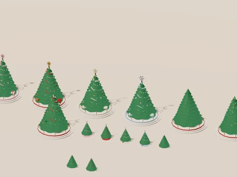 Grand Christmas - Interior Characters - 318 Low-Poly Models 3D Model