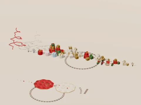 Grand Christmas - Interior Characters - 318 Low-Poly Models 3D Model