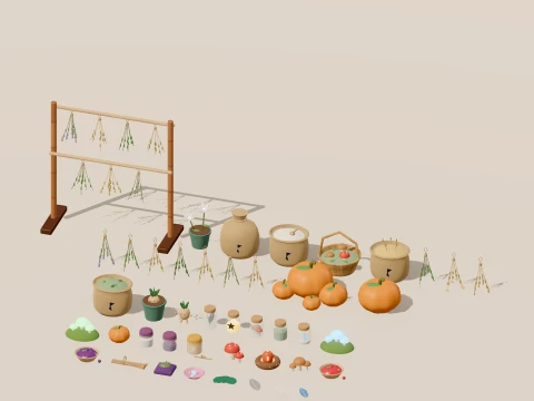 Witch Shop - Potions Ingredients - 337 Low-Poly Models 3D Model