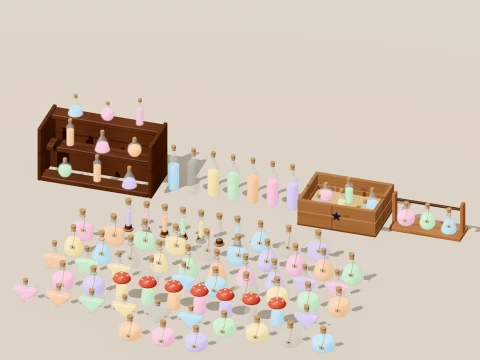 Witch Shop - Complete - 484 Low-Poly Models 3D Model