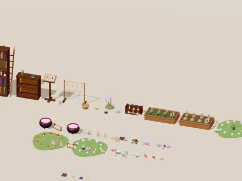 Witch Shop - Complete - 484 Low-Poly Models 3D Model