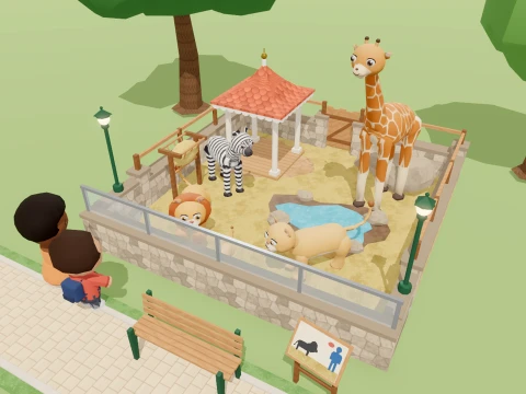 Zoo - Animals - 99 Low-Poly Models 3D Model