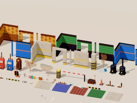 City Hotel - Complete - 731 Low-Poly Models 3D Model