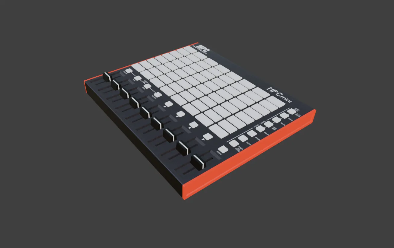 Midi Controller 3D Model .c4d .max .obj .3ds .fbx .stl .blend