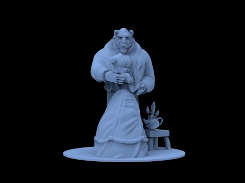 Beauty and the Beast 3D Model