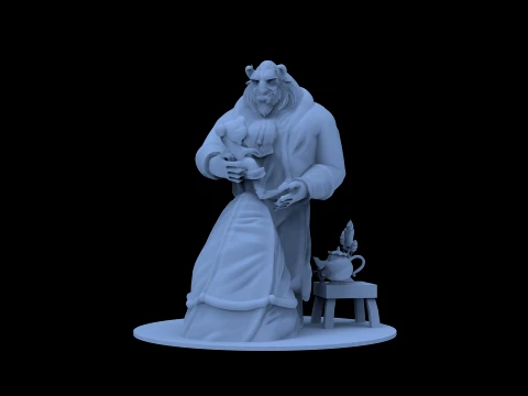 Beauty and the Beast 3D Model