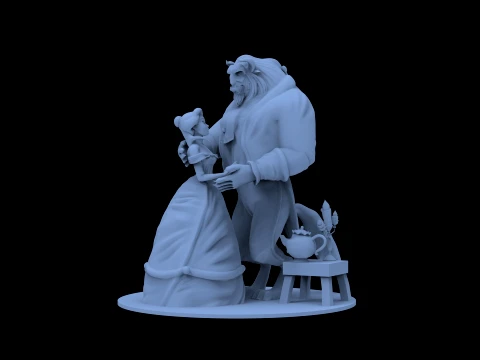 Beauty and the Beast 3D Model