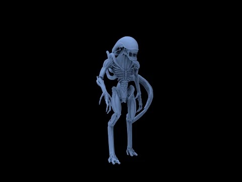 ALIEN READY TO 3D PRINT 3D Model