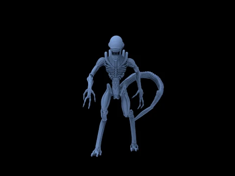 ALIEN READY TO 3D PRINT 3D Model