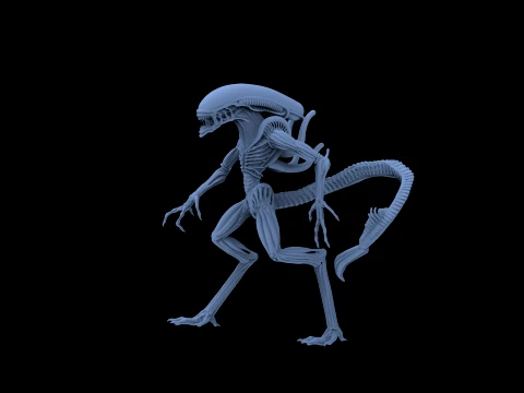 ALIEN READY TO 3D PRINT 3D Model