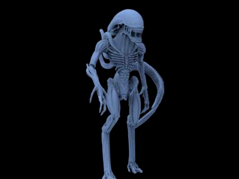 ALIEN READY TO 3D PRINT 3D Model