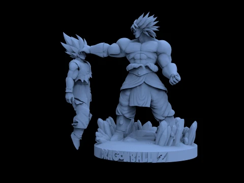 Broly VS Goku 3D Model
