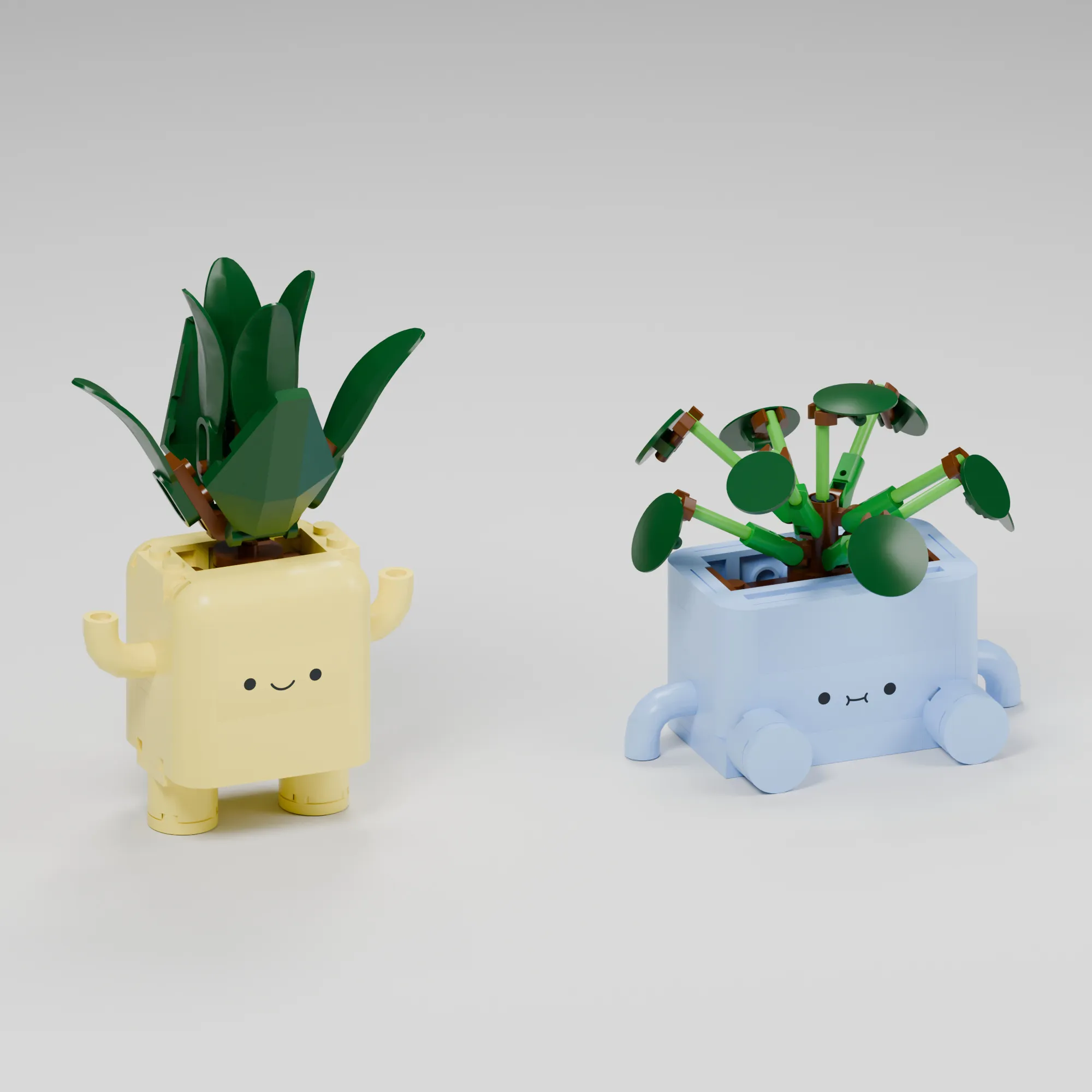 LEGO Botanicals Happy Plants 10349 3D Model .c4d .max .obj .3ds .fbx .stl .blend 
