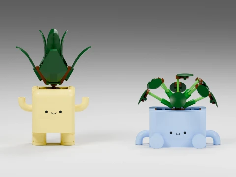 LEGO Botanicals Happy Plants 10349 3D Model
