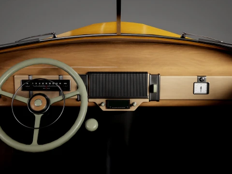 Retro Taxi Car - Game Ready 3D Model
