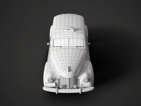 Retro Taxi Car - Game Ready 3D Model
