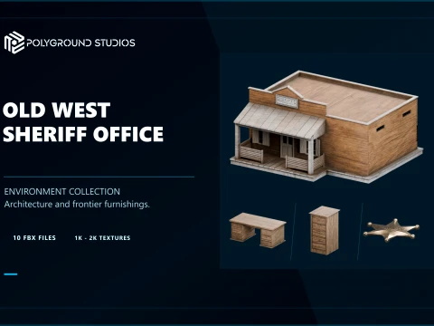 Old West Sheriff Office 3D Model